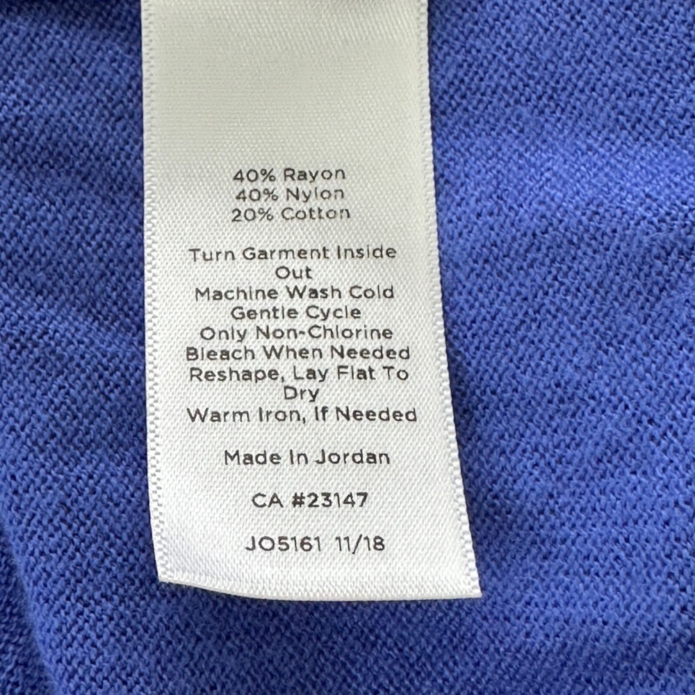 Talbots Royal Blue Open-Front Long Cardigan - Picture 8 of 8